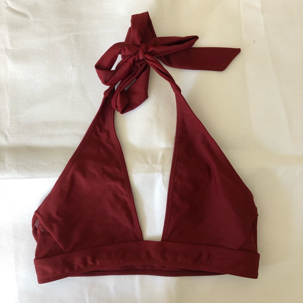Burgundy bikini top